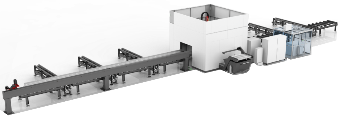 HGTECH Profile Steel Laser Cutting Machine
