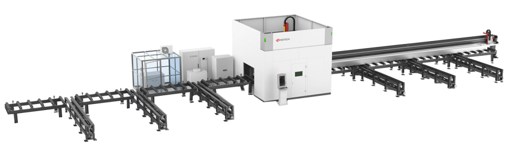 HGTECH Profile Steel Laser Cutting Machine