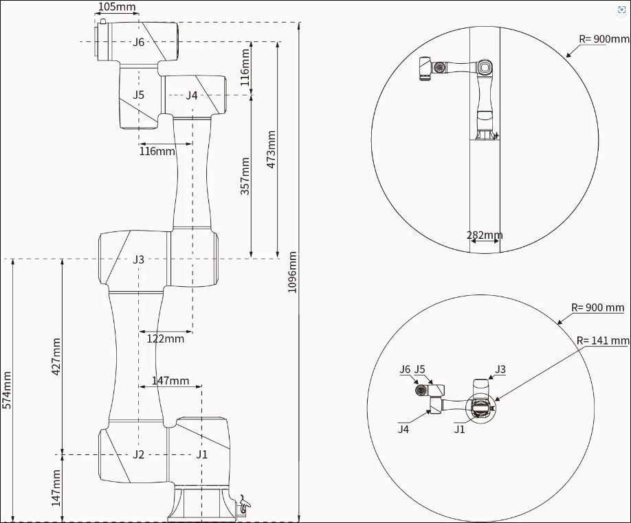 Коллаборативный робот DOBOT CR5S